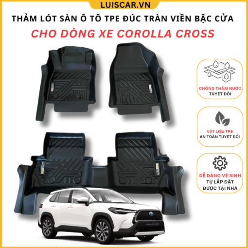 Thảm Lót Sàn Ô Tô TPE Đúc Cho Xe Corolla Cross 2020 - Hiện Tại