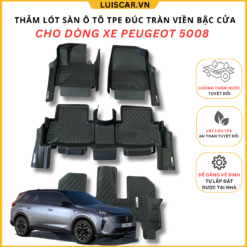 Thảm Lót Sàn Ô Tô TPE Đúc Cho Xe Peugeot 5008 Đời 2017 - Hiện Tại