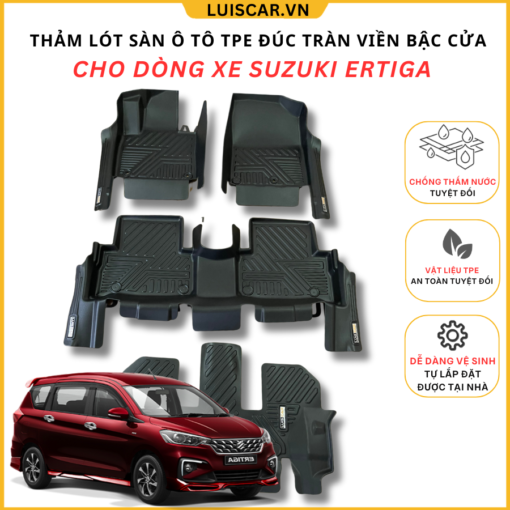 Thảm Lót Sàn Ô Tô TPE Đúc Cho Xe Suzuki Ertiga 2018 - Hiện Tại