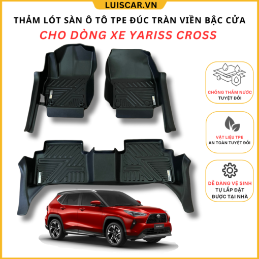 Thảm Lót Sàn Ô Tô TPE Đúc Cho Xe Yaris Cross 2023 - Hiện Tại